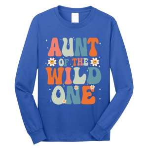 Cute Aunt Of The Wild One Birthday Family Matching Great Gift Long Sleeve Shirt