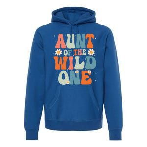 Cute Aunt Of The Wild One Birthday Family Matching Great Gift Premium Hoodie