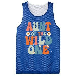 Cute Aunt Of The Wild One Birthday Family Matching Great Gift Mesh Reversible Basketball Jersey Tank