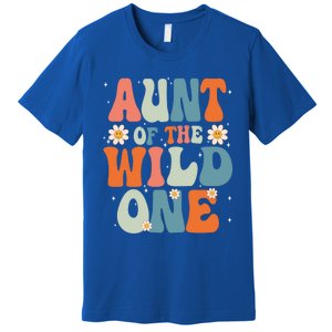 Cute Aunt Of The Wild One Birthday Family Matching Great Gift Premium T-Shirt