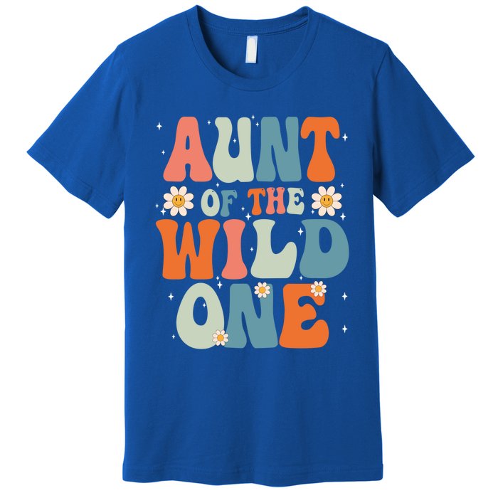 Cute Aunt Of The Wild One Birthday Family Matching Great Gift Premium T-Shirt