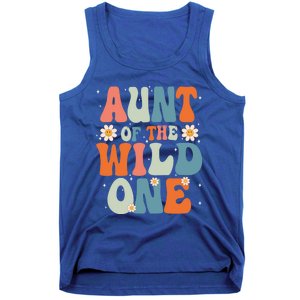 Cute Aunt Of The Wild One Birthday Family Matching Great Gift Tank Top