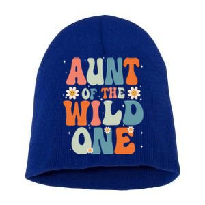 Cute Aunt Of The Wild One Birthday Family Matching Great Gift Short Acrylic Beanie