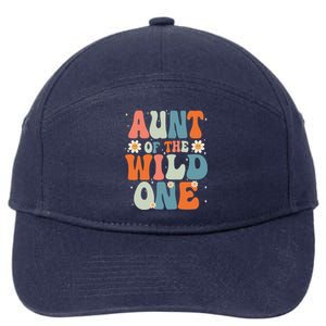 Cute Aunt Of The Wild One Birthday Family Matching Great Gift 7-Panel Snapback Hat