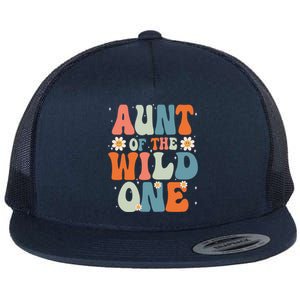 Cute Aunt Of The Wild One Birthday Family Matching Great Gift Flat Bill Trucker Hat