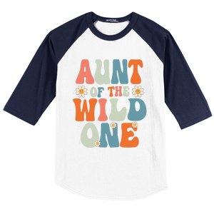 Cute Aunt Of The Wild One Birthday Family Matching Great Gift Baseball Sleeve Shirt