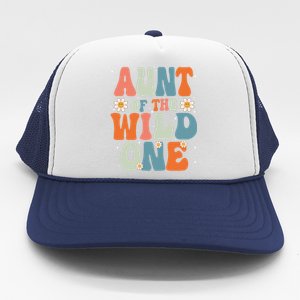 Cute Aunt Of The Wild One Birthday Family Matching Great Gift Trucker Hat