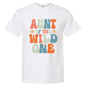 Cute Aunt Of The Wild One Birthday Family Matching Great Gift Garment-Dyed Heavyweight T-Shirt