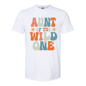 Cute Aunt Of The Wild One Birthday Family Matching Great Gift Softstyle CVC T-Shirt