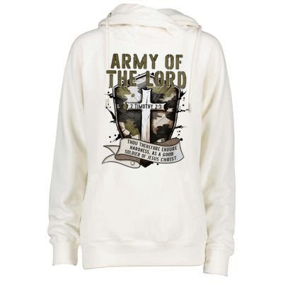 Camo Armor Of God Christians Religious Camouflage Gift Womens Funnel Neck Pullover Hood