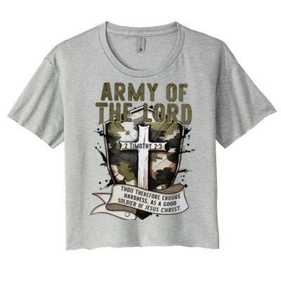 Camo Armor Of God Christians Religious Camouflage Gift Women's Crop Top Tee