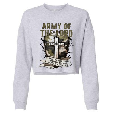 Camo Armor Of God Christians Religious Camouflage Gift Cropped Pullover Crew