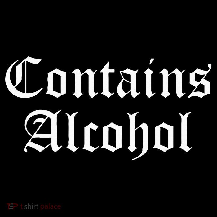 Contains Alcohol Old English Style Beer Wine Lover Womens T-Shirt