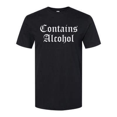 Contains Alcohol Old English Style Beer Wine Lover Softstyle CVC T-Shirt