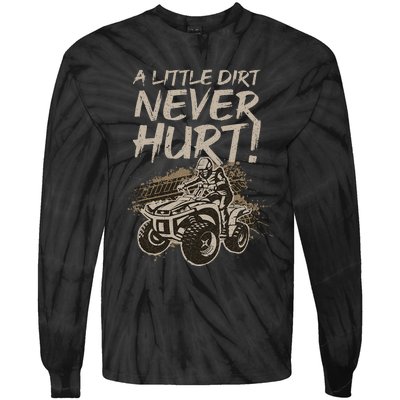 Cool Atv Off Road 4 Wheeler Bike Quad Racing Tie-Dye Long Sleeve Shirt