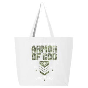 Camo Armor Of God Christians Religious Camouflage Meaningful Gift 25L Jumbo Tote