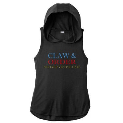 Claw And Order Seltzer Victims Unit Vintage Gift Ladies PosiCharge Tri-Blend Wicking Draft Hoodie Tank