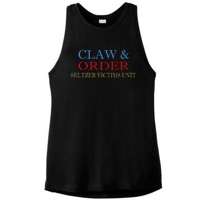 Claw And Order Seltzer Victims Unit Vintage Gift Ladies PosiCharge Tri-Blend Wicking Tank