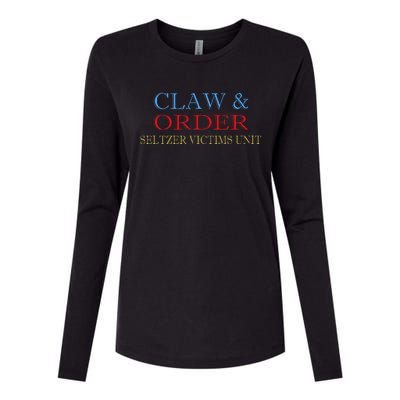 Claw And Order Seltzer Victims Unit Vintage Gift Womens Cotton Relaxed Long Sleeve T-Shirt