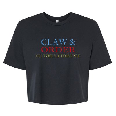 Claw And Order Seltzer Victims Unit Vintage Gift Bella+Canvas Jersey Crop Tee