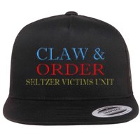 Claw And Order Seltzer Victims Unit Vintage Gift Flat Bill Trucker Hat