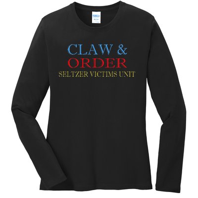 Claw And Order Seltzer Victims Unit Vintage Gift Ladies Long Sleeve Shirt