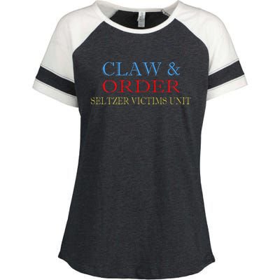 Claw And Order Seltzer Victims Unit Vintage Gift Enza Ladies Jersey Colorblock Tee