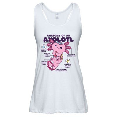 Cute Anatomy Of An Axolotl Axolotls Axolotl Lovers Gift Ladies Essential Flowy Tank