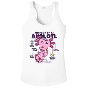 Cute Anatomy Of An Axolotl Axolotls Axolotl Lovers Gift Ladies PosiCharge Competitor Racerback Tank