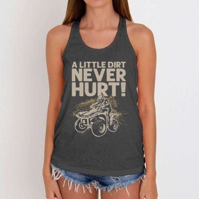 Cool ATV Off Road 4 Wheeler Bike Quad Racing Women's Knotted Racerback Tank