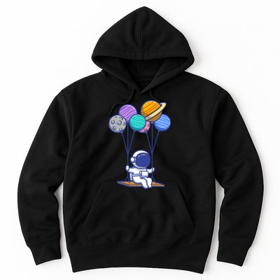 Cute Astronaut On Balloon Swing Hoodie
