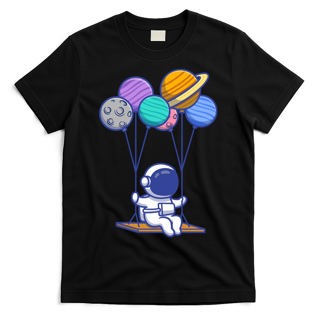 Cute Astronaut On Balloon Swing T-Shirt