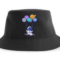Cute Astronaut On Balloon Swing Sustainable Bucket Hat