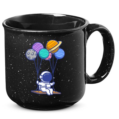 Cute Astronaut On Balloon Swing 15oz Campfire Ceramic Mug