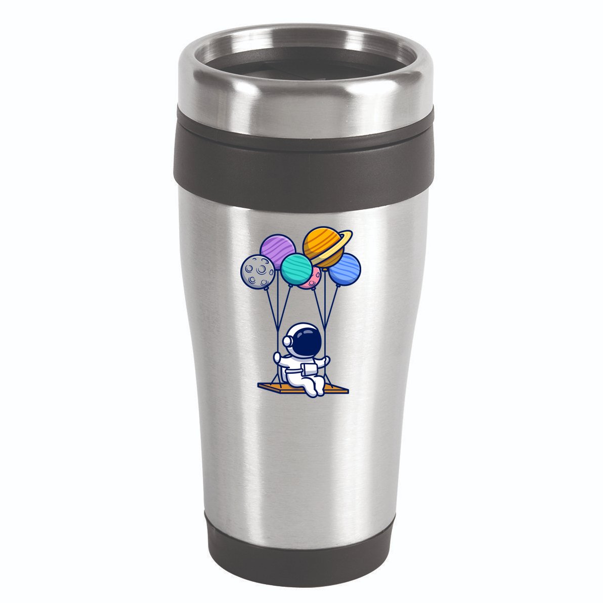 Cute Astronaut On Balloon Swing 16oz Travel Tumbler