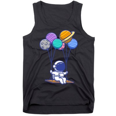 Cute Astronaut On Balloon Swing Tank Top