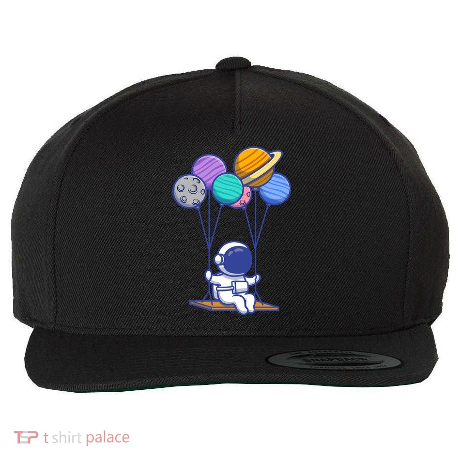 Cute Astronaut On Balloon Swing Wool Snapback Cap