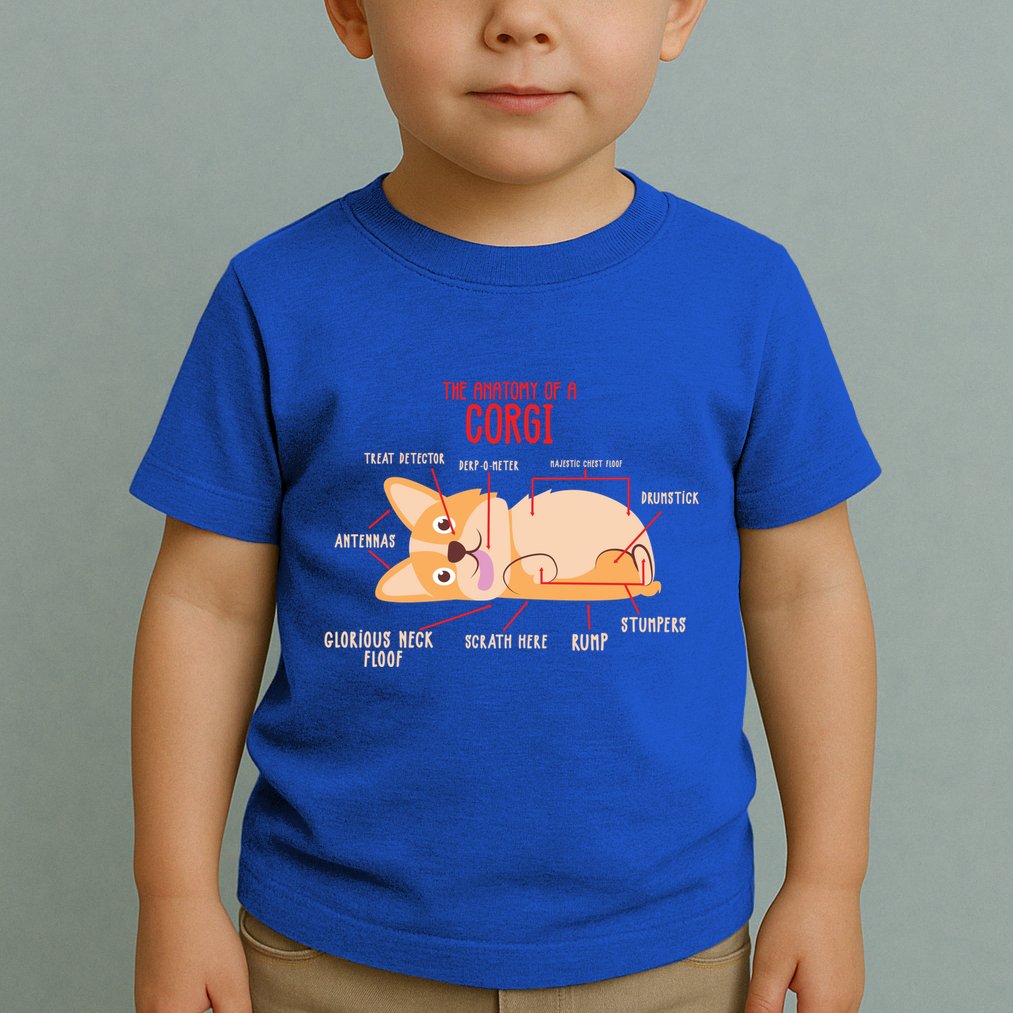 Corgi: Anatomy Of A Corgi Funny Dog Owner Gift Toddler T-Shirt