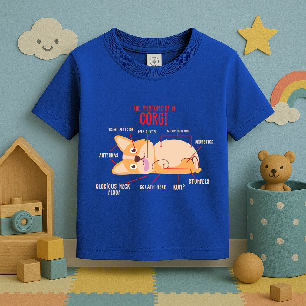 Corgi: Anatomy Of A Corgi Funny Dog Owner Gift Toddler T-Shirt