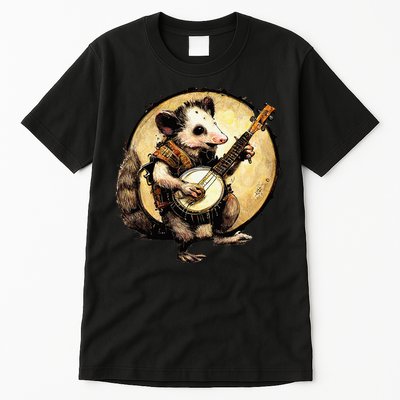 Cottagecore Aesthetic Opossum Playing Banjo Cottagecore Farm Tall T-Shirt