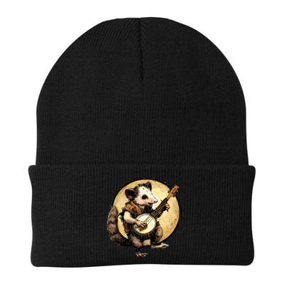 Cottagecore Aesthetic Opossum Playing Banjo Cottagecore Farm Beanie