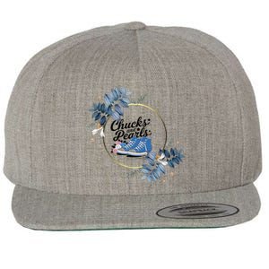 Chucks And Pearls For Ladies 2025 Flowers Wool Snapback Cap