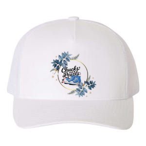 Chucks And Pearls For Ladies 2025 Flowers Yupoong Adult 5-Panel Trucker Hat