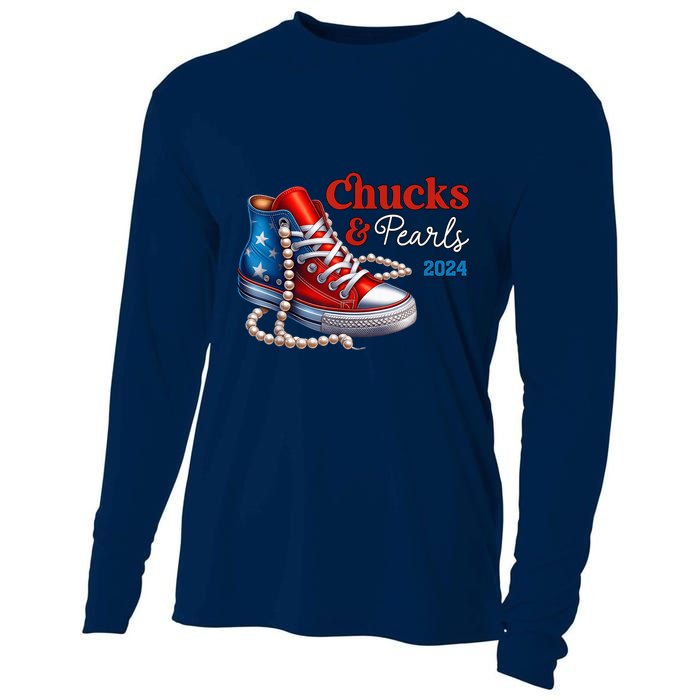 Chucks And Pearls 2024 IM With Her Kamala 2024 Cooling Performance Long Sleeve Crew