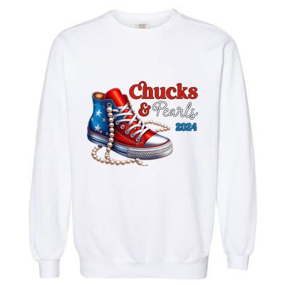Chucks And Pearls 2024 IM With Her Kamala 2024 Garment-Dyed Sweatshirt