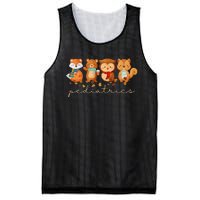 Cute Animals Pediatric Nurse Leaves Fall Thanksgiving Peds Mesh Reversible Basketball Jersey Tank