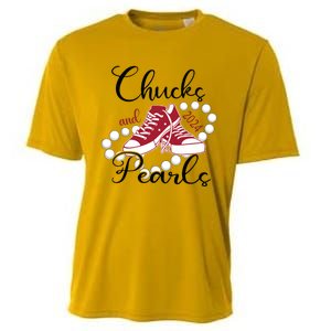 Chucks And Pearls Im With Her Kamala 2024 For President 47 Cooling Performance Crew T-Shirt