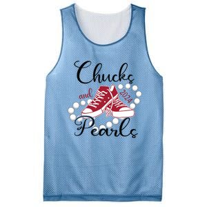 Chucks And Pearls Im With Her Kamala 2024 For President 47 Mesh Reversible Basketball Jersey Tank