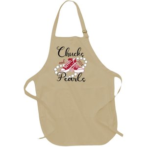 Chucks And Pearls Im With Her Kamala 2024 For President 47 Full-Length Apron With Pockets