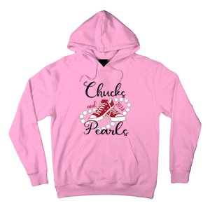 Chucks And Pearls Im With Her Kamala 2024 For President 47 Hoodie